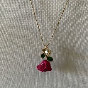 Betsey Johnson rose necklace